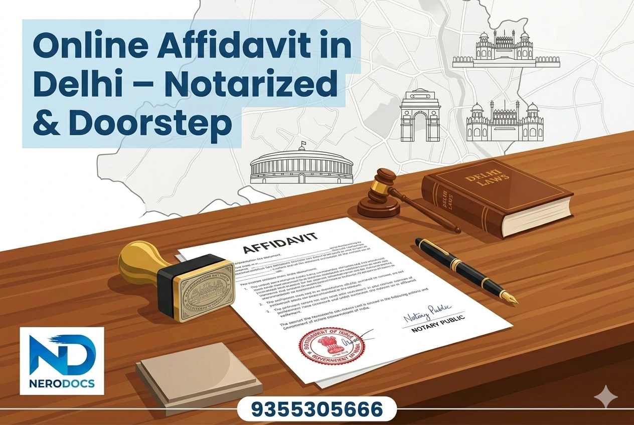 Online affidavit service in Delhi – notarized on stamp paper