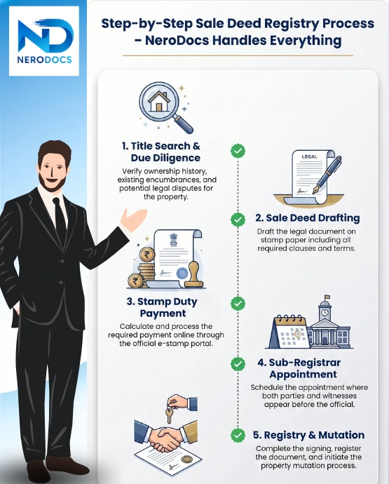 Sale deed registry process in Delhi – step by step guide by NeroDocs