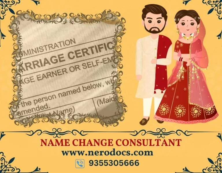 Name Change in Marriage Certificate